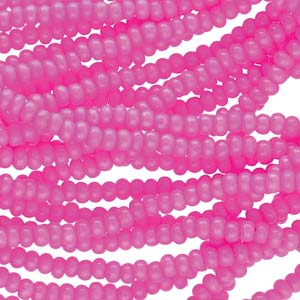 Tjeckiska seed beads - Op Dyed Pink 11/0