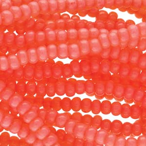 Tjeckiska seed beads - Salmon  Opal Solgel 11/0