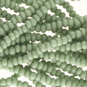 Tjeckiska seed beads - Jade Opaque Solgel 11/0