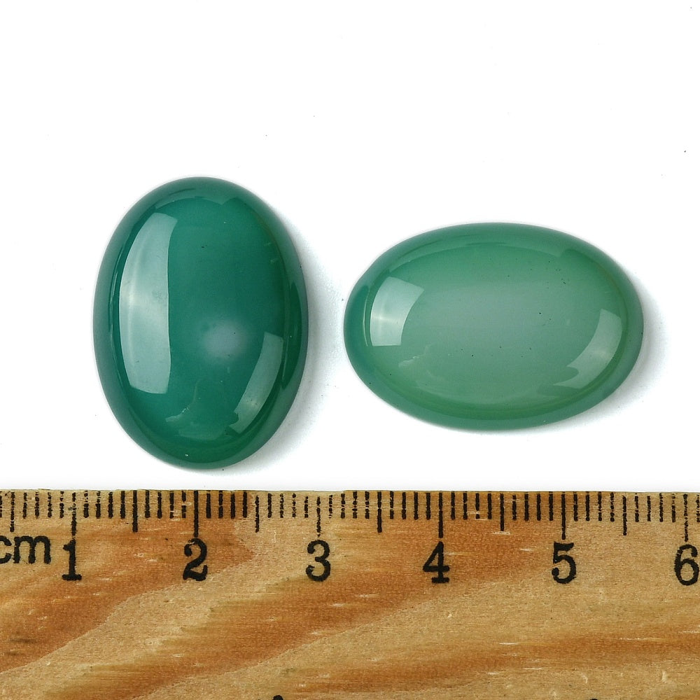 Cabochon Agat - Grön Oval 25x18mm 1 styck