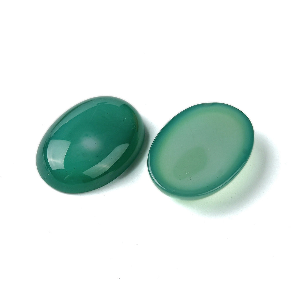 Cabochon Agat - Grön Oval 25x18mm 1 styck