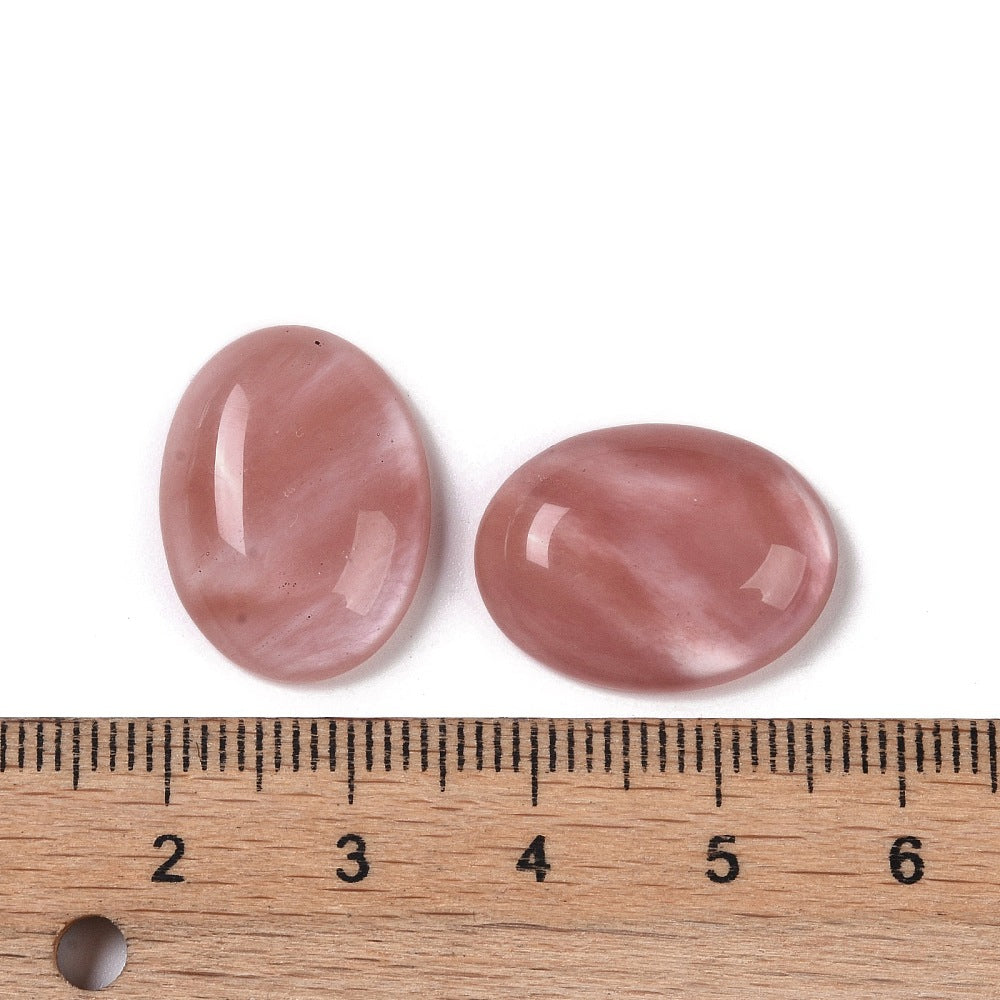 Cabochon Cherry Qvarts imitation - Rosa Oval 18x13mm 1 styck