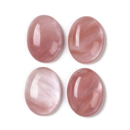 Cabochon Cherry Qvarts imitation - Rosa Oval 18x13mm 1 styck