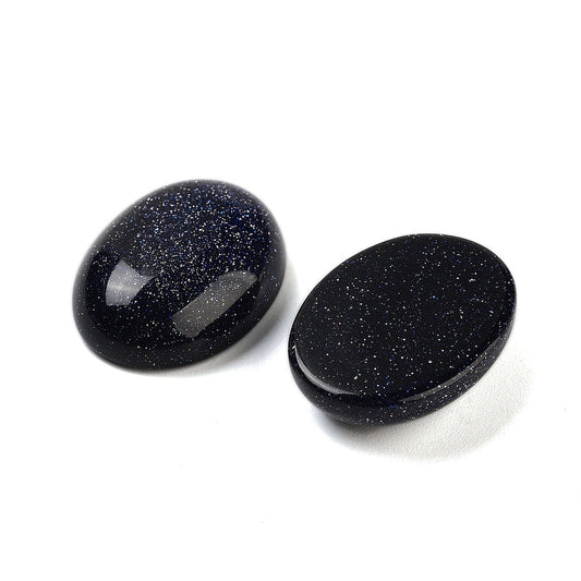 Cabochon Syntetisk blue goldstone - Oval 18x13mm 1 styck