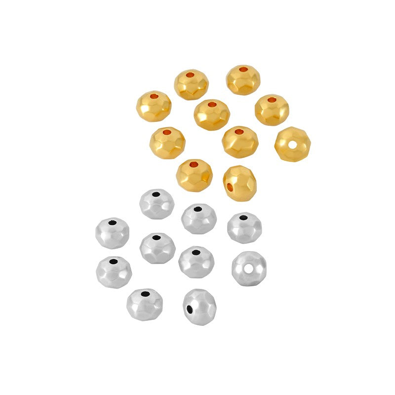 Mellandel 24K guldpläterad - Facetterad rondell 4x3mm 10- pack