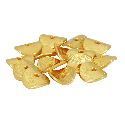 Mellandel 24k guldpläterad - Böjd platt disc 8mm 5- pack