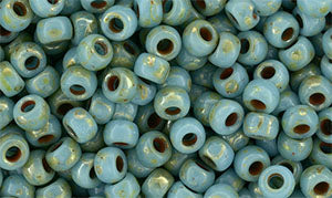 Matubo Seed bead 7/0 - Blue Turquoise Silver Picasso 5 gram