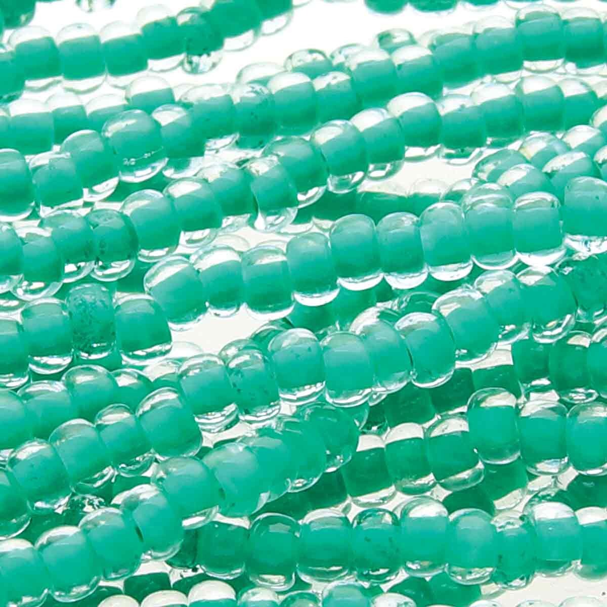 Tjeckiska seed beads - Terra Intensive Lining Sea Green 11/0