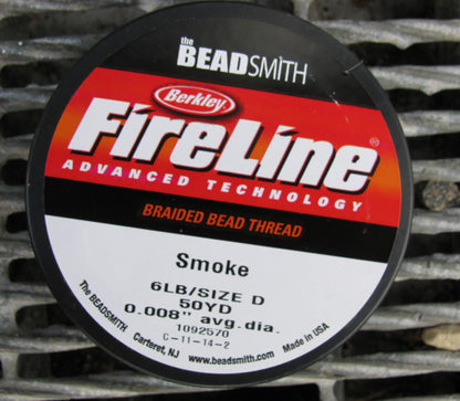 FireLine 6 LB - Smoke / mörkgrå, 50 YD