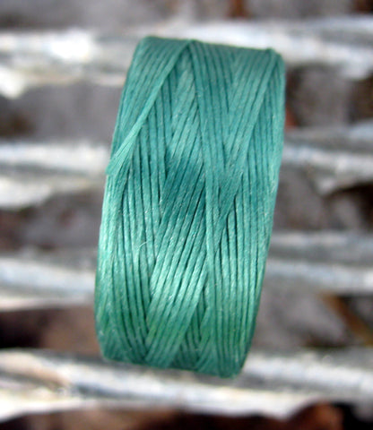 S- Lon bead thread - Sea foam green, strl D, 1 rulle