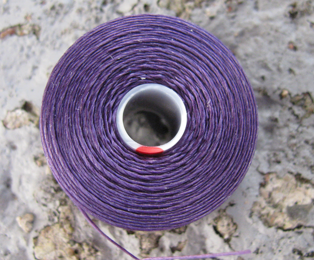 S- Lon bead thread - Purple / Lila, strl D, 1 rulle