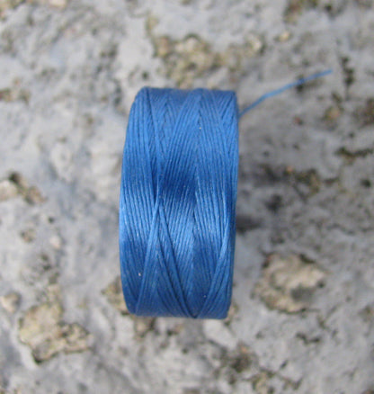 S- Lon bead thread - Capri Blue, strl D, 1 rulle