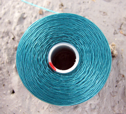 S- Lon bead thread - Teal, strl D, 1 rulle