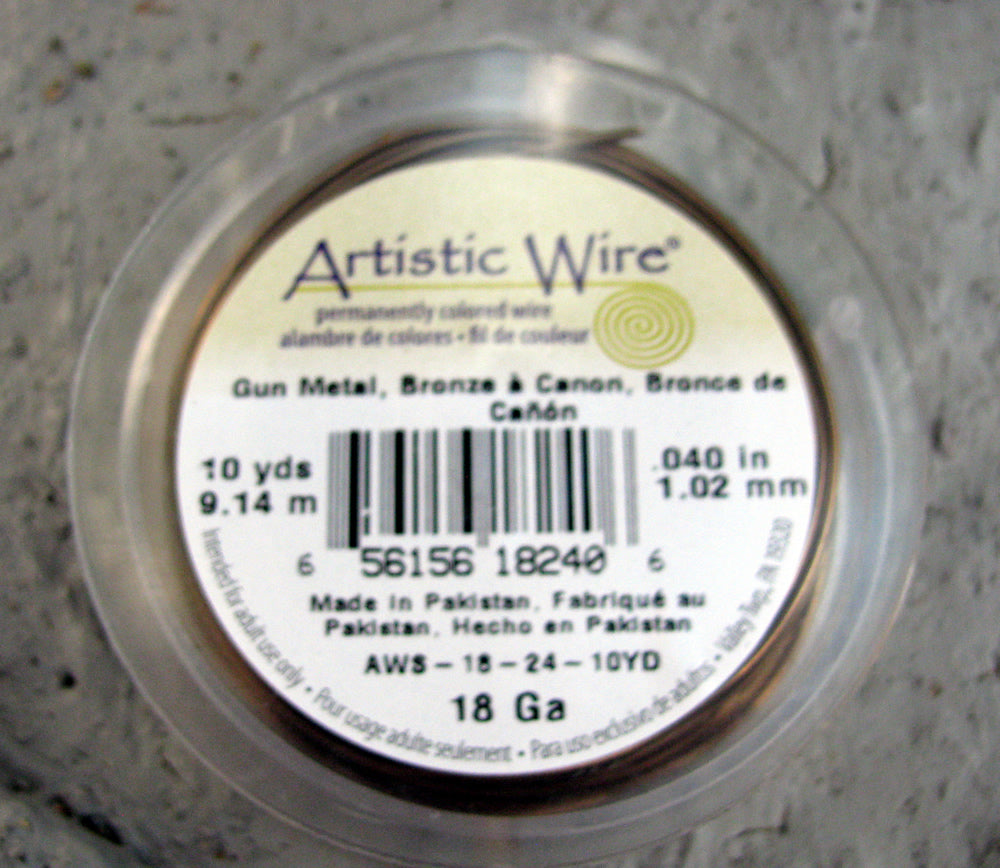 Artistic Wire 18 Ga - Gun Metal / Antique Brass Color 1 rulle