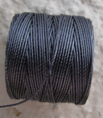 S- Lon bead cord - Indigo, 1 rulle