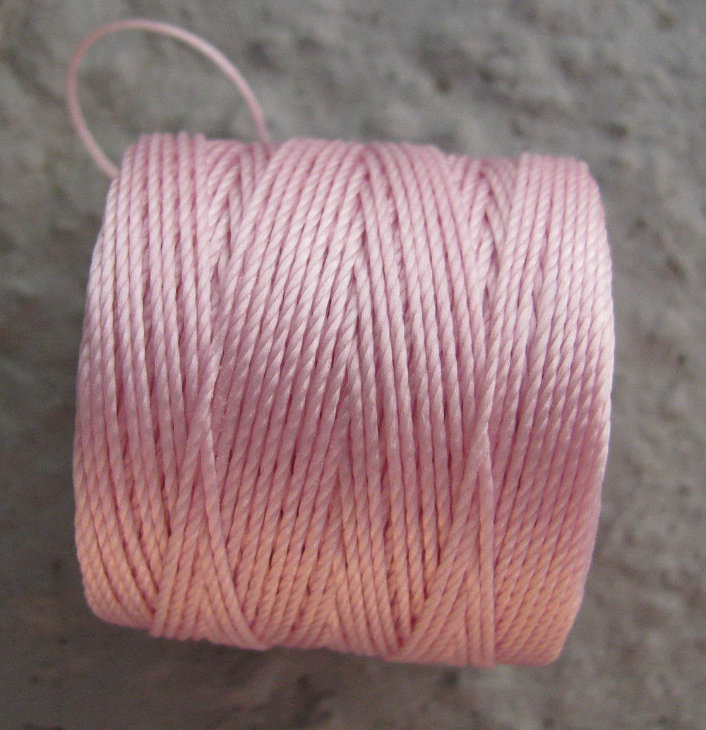 S- Lon bead cord - Blush, 1 rulle