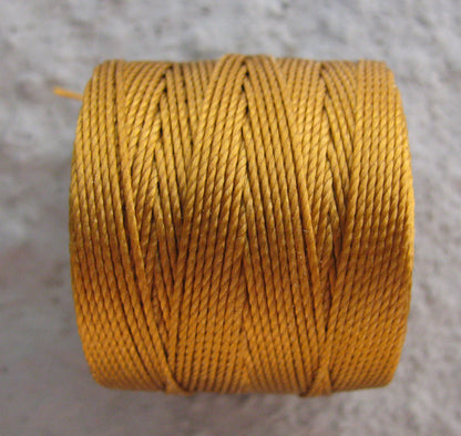 S- Lon bead cord - Gold, 1 rulle