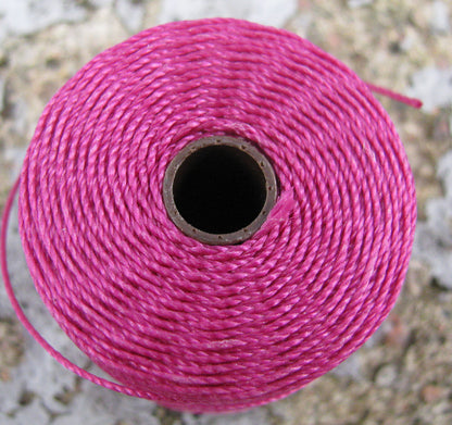 S- Lon bead cord - Magenta, 1 rulle