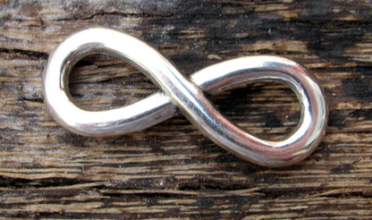 Connector infinity - Evighetstecken silverfärgad 30x12mm , 1 styck