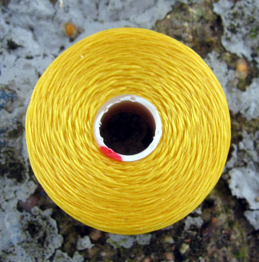 S- Lon bead thread - Golden Yellow , strl D, 1 rulle