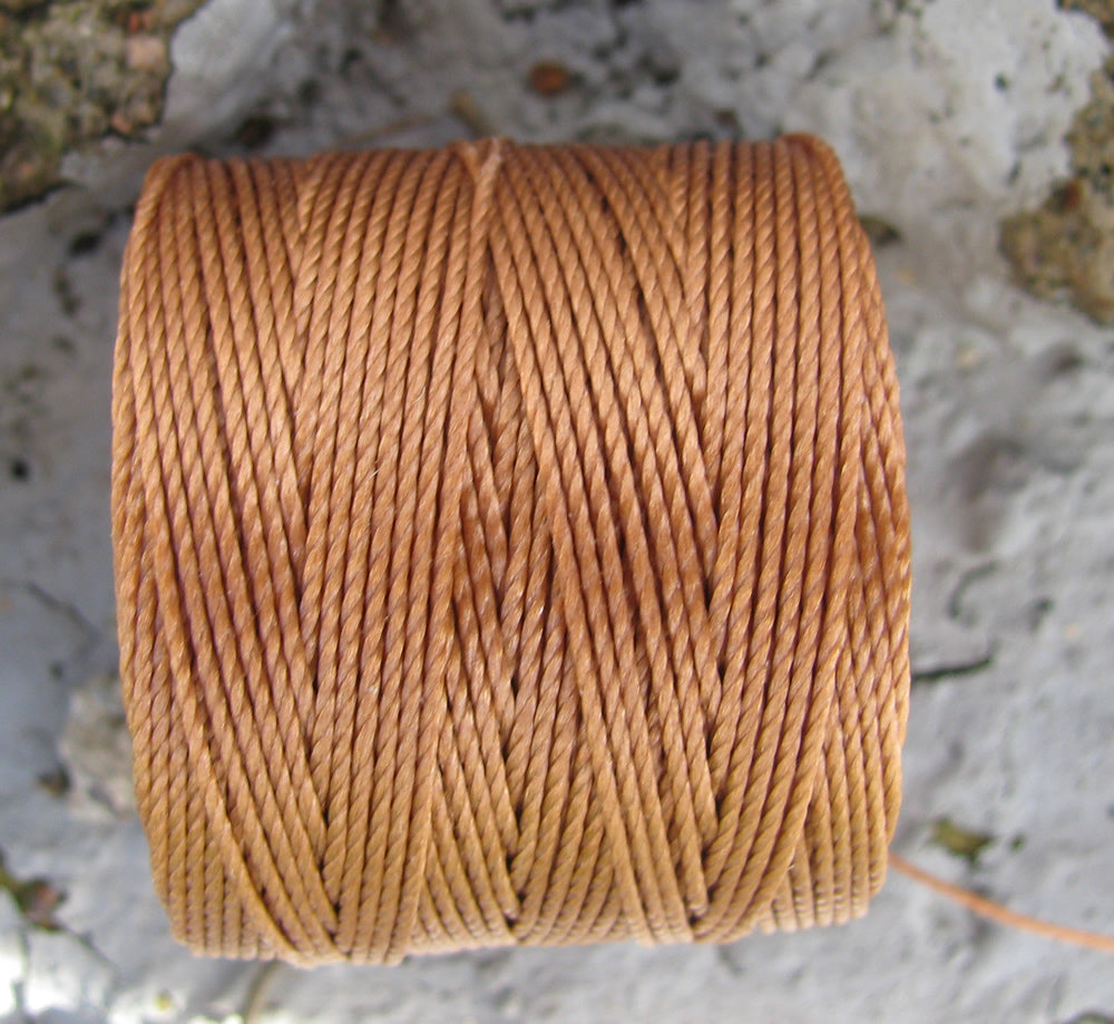 S- Lon bead cord - Copper , 1 rulle