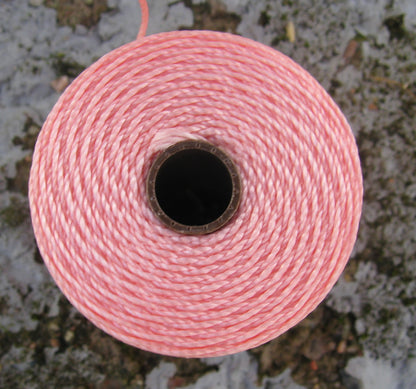 S- Lon bead cord - Coral Pink , 1 rulle