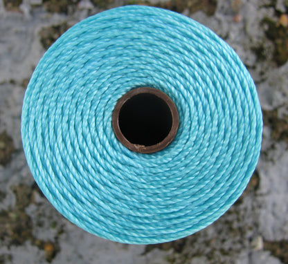 S- Lon bead cord - Aqua, 1 rulle