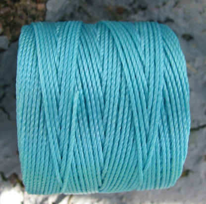 S- Lon bead cord - Aqua, 1 rulle