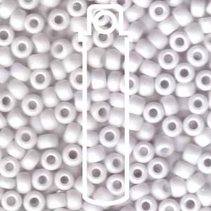 Miyuki seed beads - Matte White AB 5/0 E- beads