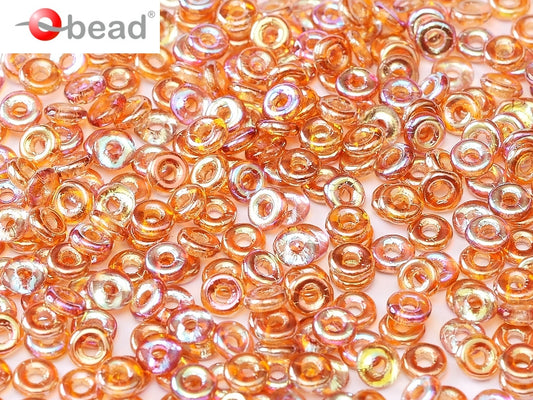 O Bead - Crystal Orange Rainbow