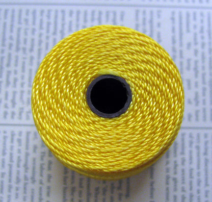 S- Lon bead cord - Golden Yellow, 1 rulle