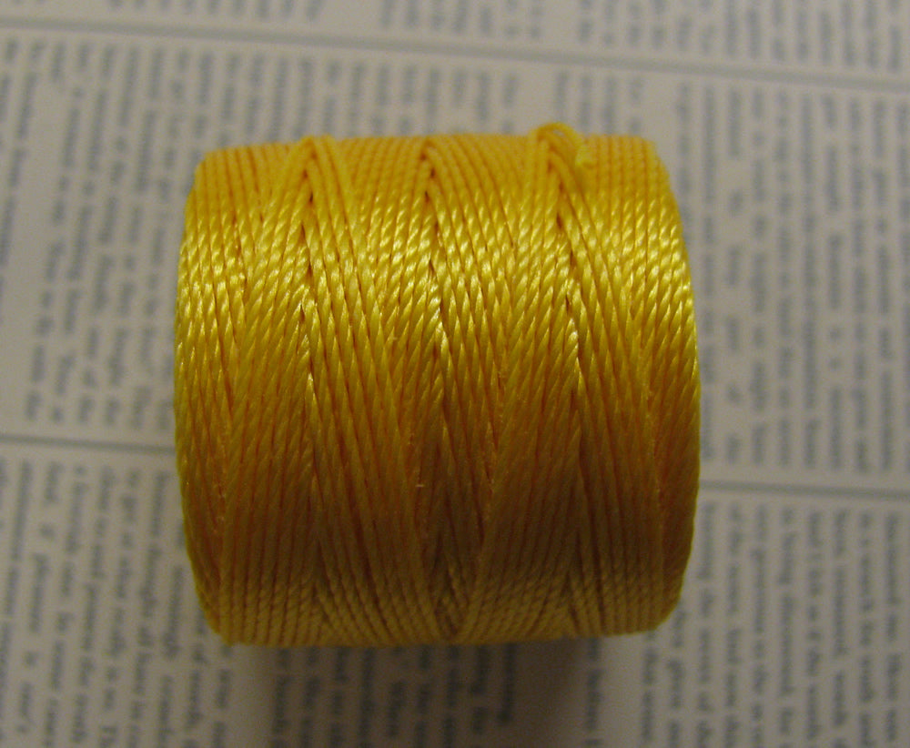 S- Lon bead cord - Golden Yellow, 1 rulle