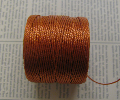 S- Lon bead cord - Rust, 1 rulle