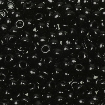 Miyuki seed beads - Opaque Black 8/0