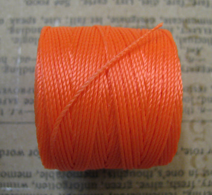 S- Lon bead cord - Neon Orange, 1 rulle