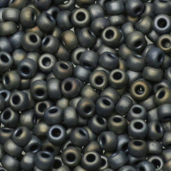 Miyuki seed beads - Matte Metallic Grey 8/0