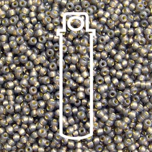 Miyuki seed beads - Duracoat Silverlined Charcoal 8/0