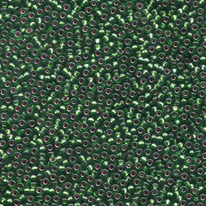 Miyuki seed beads - Silverlined leaf green 11/0