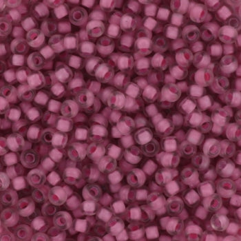 Miyuki seed beads - Semi- Matte Rose/Lined Crystal 11/0