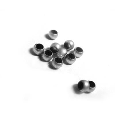 Klämpärlor - Silverfärgade 3mm