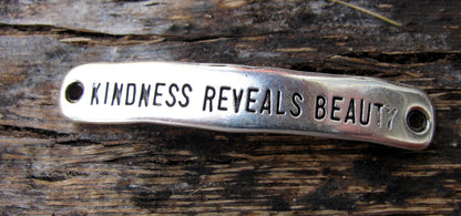 Connector Silverfärgat - Kindness Reveals Beauty 40x7mm