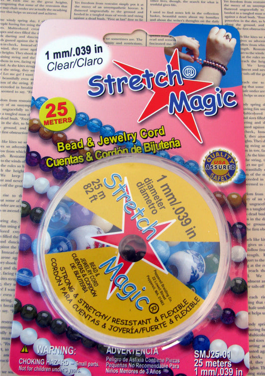 Stretch Magic - Elastisktråd, Klar 1,0 mm, 1 rulle