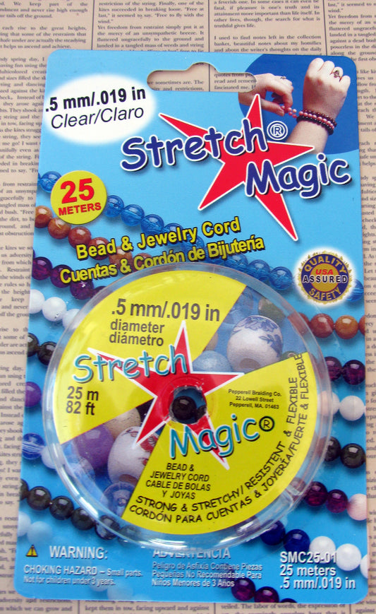 Stretch Magic - Elastisktråd, Klar 0,5 mm, 1 rulle