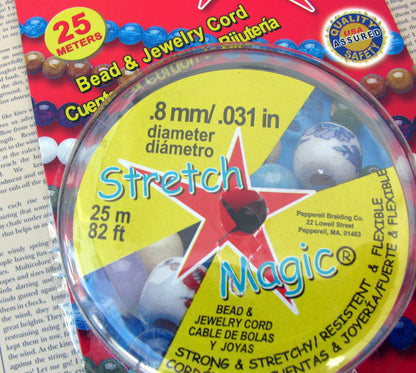 Stretch Magic - Elastisktråd, Svart 0,8 mm, 1 rulle