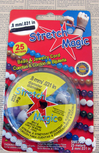 Stretch Magic - Elastisktråd, Svart 0,8 mm, 1 rulle