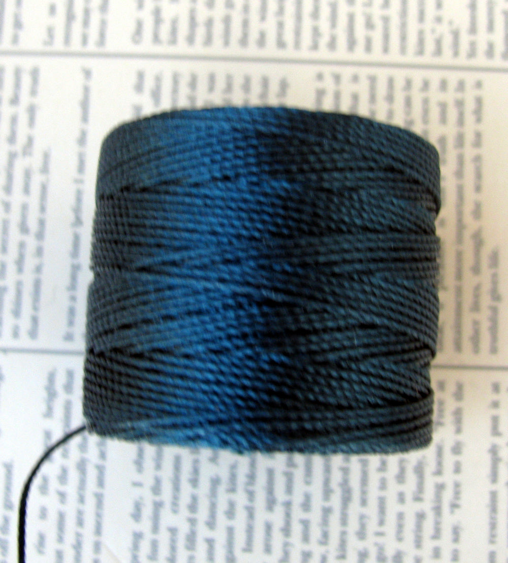 S- Lon bead cord - Dark Teal, 1 rulle