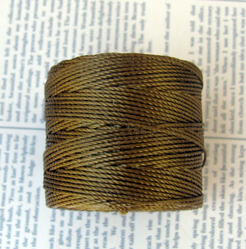 S- Lon bead cord - Antique Gold, 1 rulle