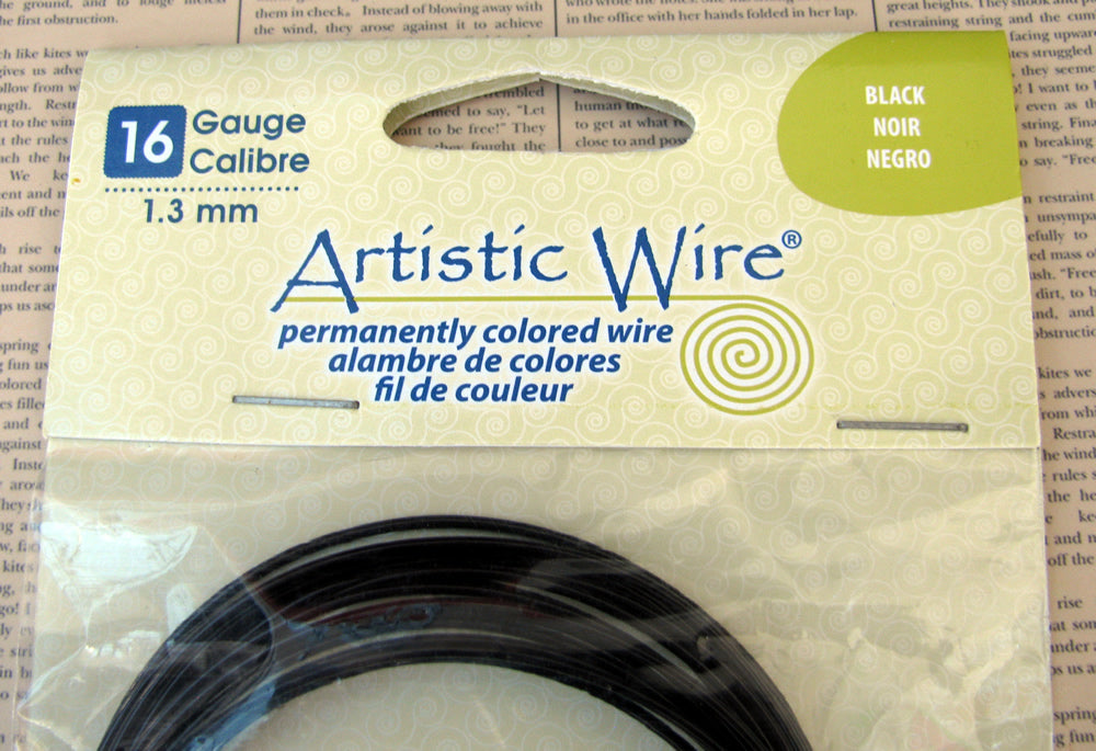 Artistic Wire 16 Ga - Black, 1 förpackning