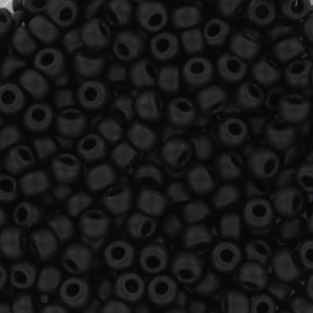 Miyuki seed beads - Matte Black 6/0