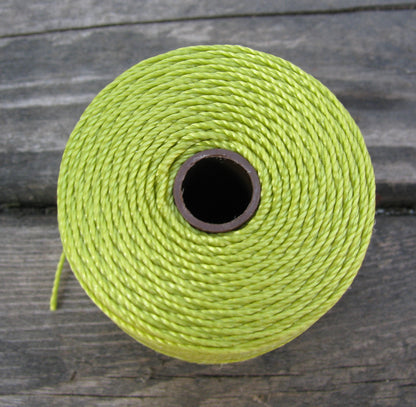 S- Lon bead cord - Chartreuse, 1 rulle